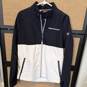 BMW Motorsport Black and White Windbreaker